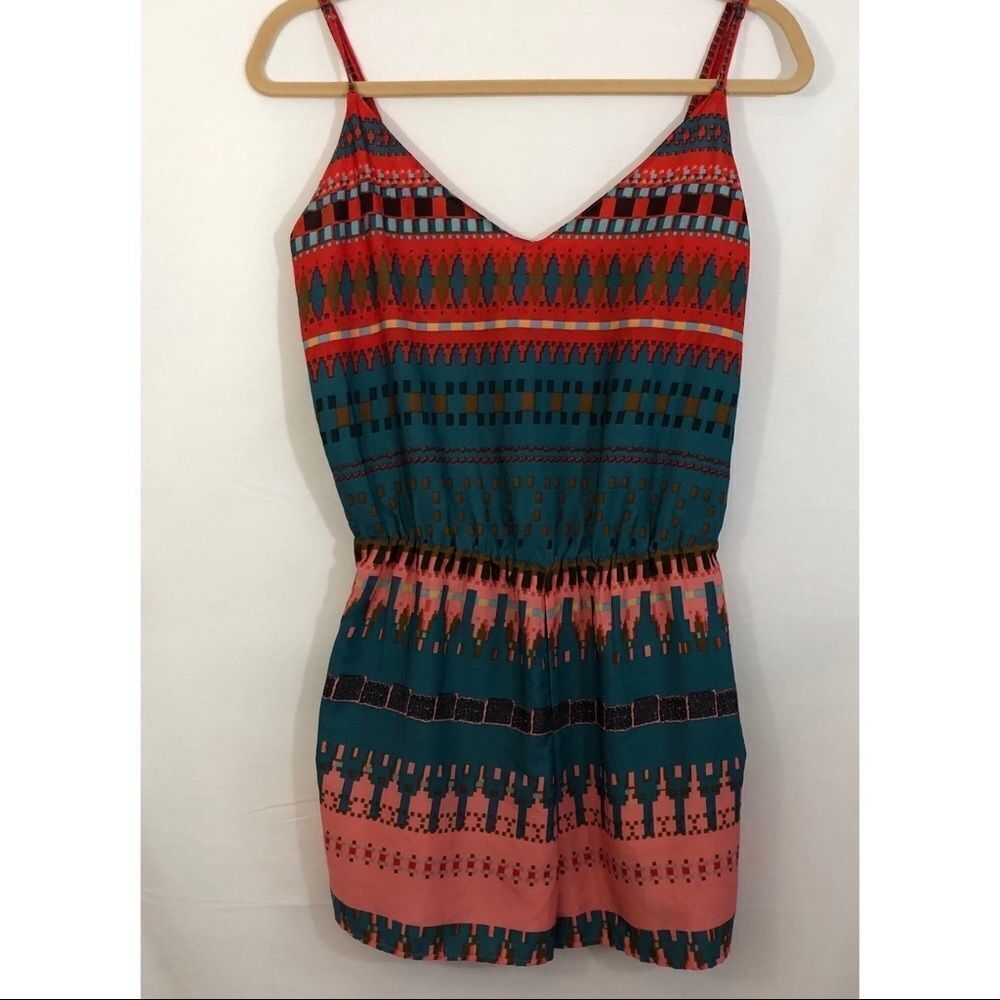 Trafaluc Zara Romper; small; aztec print